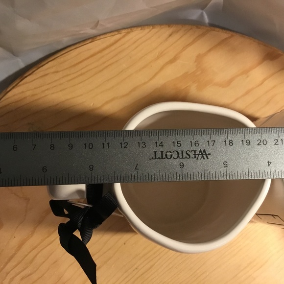 NWT~ 2 Rae Dunn White Raised Floral Engraved Back ceramic coffee Mug ENJOY - Picture 9 of 10